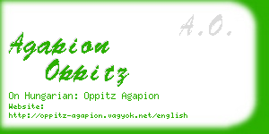 agapion oppitz business card
